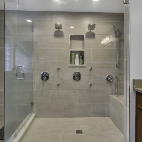 Oversized walk-in shower