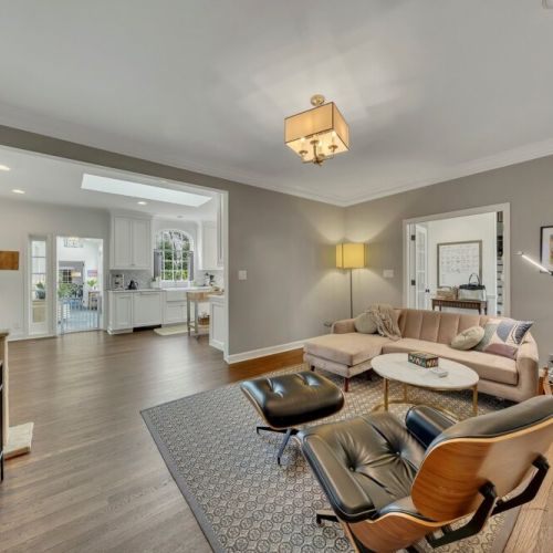 Open living space w/ cozy seating & natural light throughout