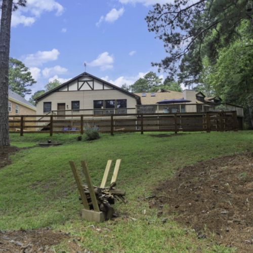 Cornhole court / sand game area for outdoor fun