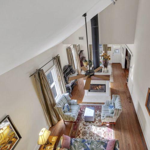 Open concept main level area - hardwood floors