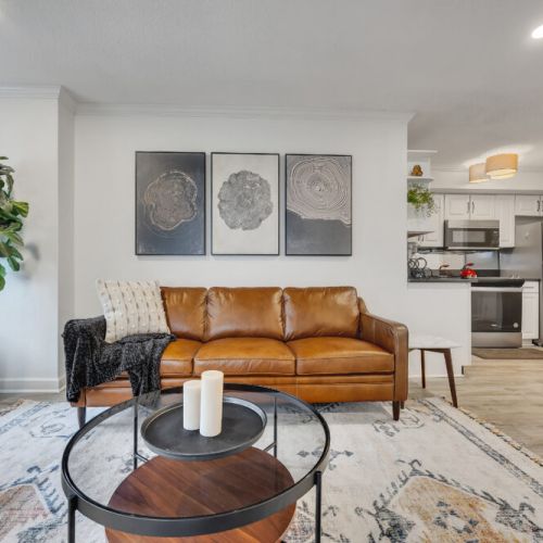 Living Room - Top Grain Leather Sofa