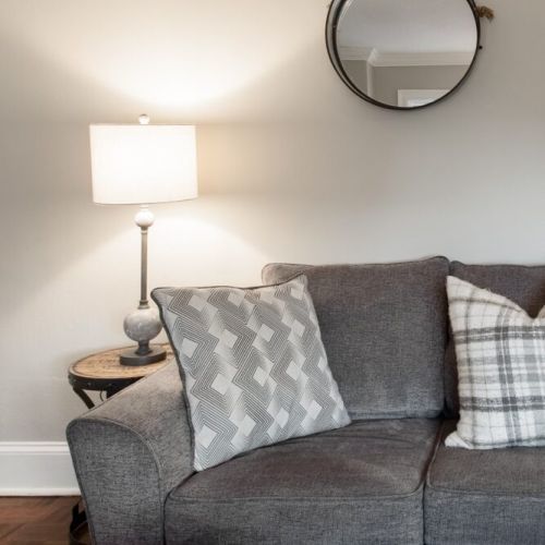 Living room with a sofa-bed
