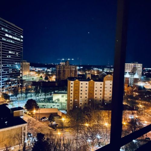 Balcony night time view