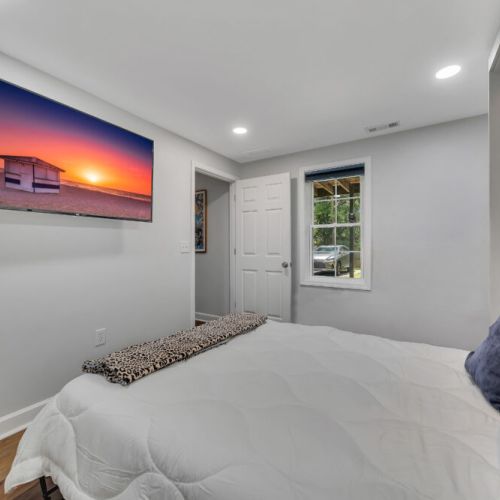 Lower Level Bedroom - 45 in smart TV
