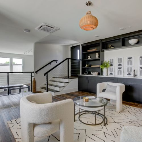 Mezzanine - Overlooking Great Room and Exiting to Private Patio
