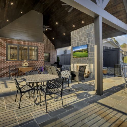 Steel table and chairs