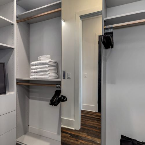 Secondary Closet - Custom Cabinets and Lighting