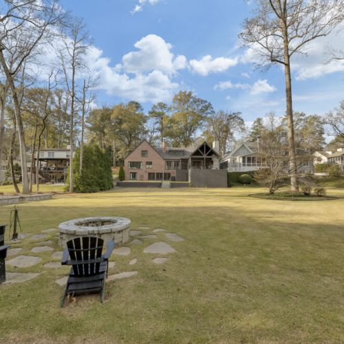 Full view of the back of the house