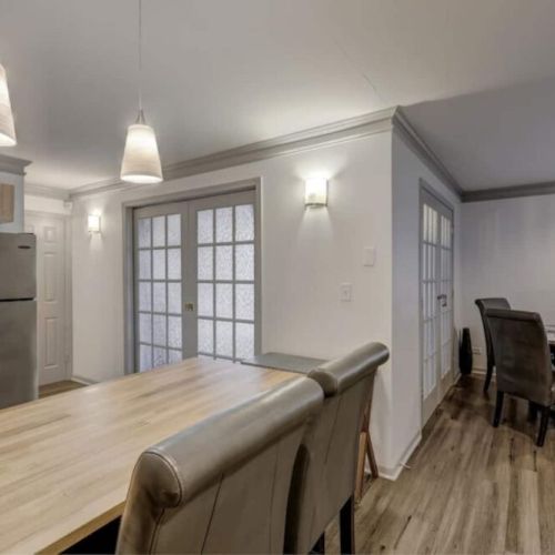 Open plan living room and kitchen