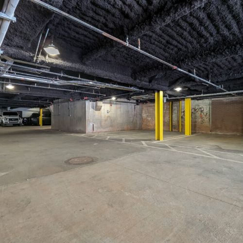 Covered Enclosed Secured Parking - Limited spaces
*Free Public Parking in front and behind the building