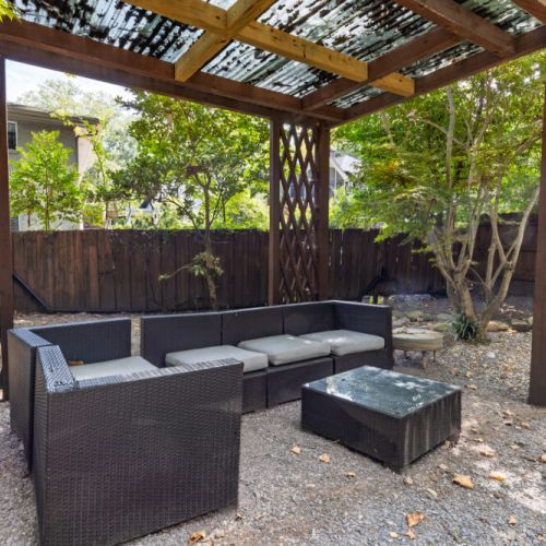 Unit 1 - Backyard seating area