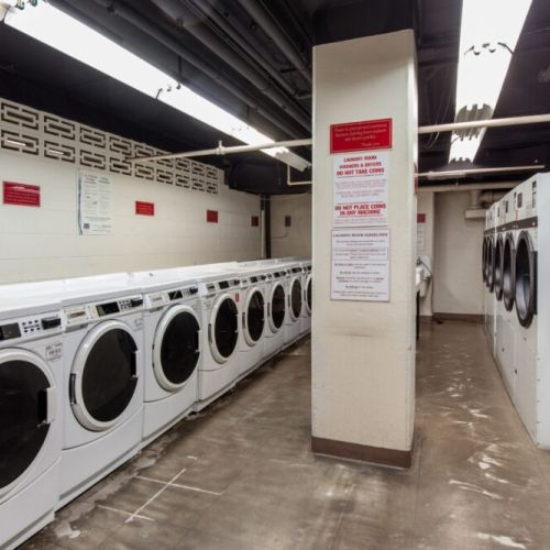 Basement laundry room