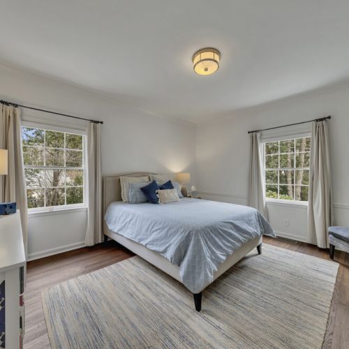 Bedroom 3 - Queen Bed - Dual windows providing natural light and privacy
