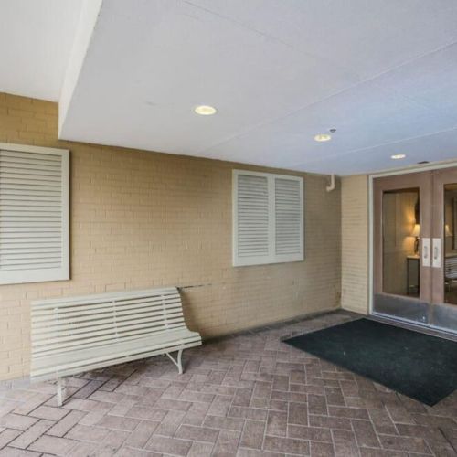 Basement entry to the building