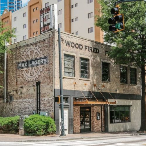 Max Lagers Brewing Co. across W. Peachtree St.