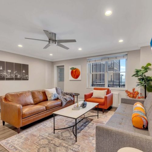 Living Room - Top Grain Leather Sofa