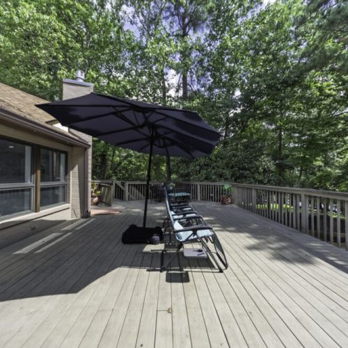 Multiple seating areas for gatherings or enjoying morning coffee