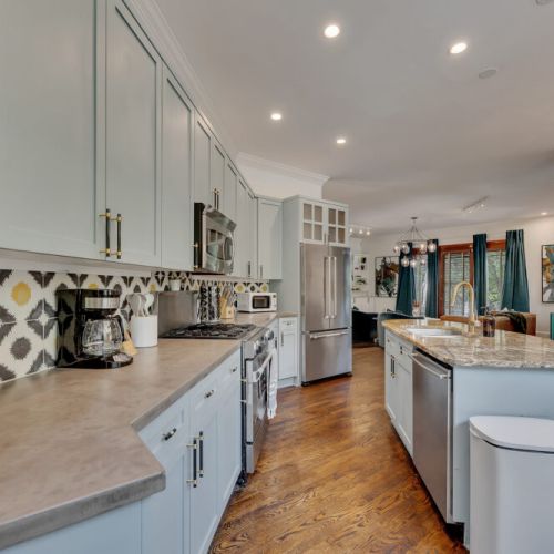 white, and yellow/gold tones is visible above the counter