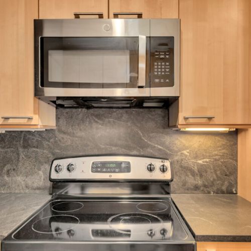 Kitchen - microwave and oven