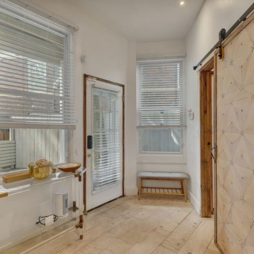 Entryway with sliding door