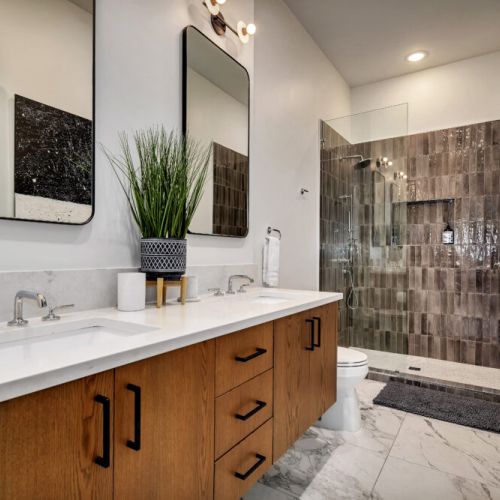 Master Bath - Custom Floating Shelves