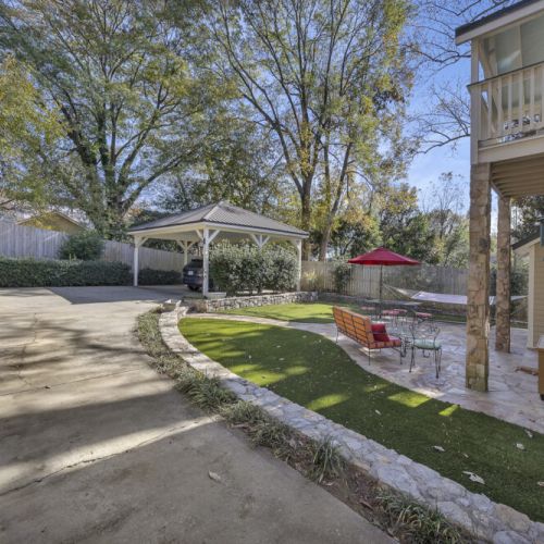 Drive way to the carport.