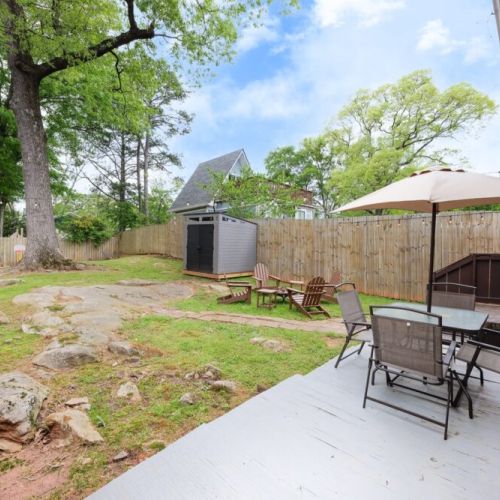 Private back yard deck- Umbrella