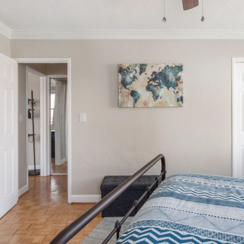 Bedroom with a smart TV - King Bed