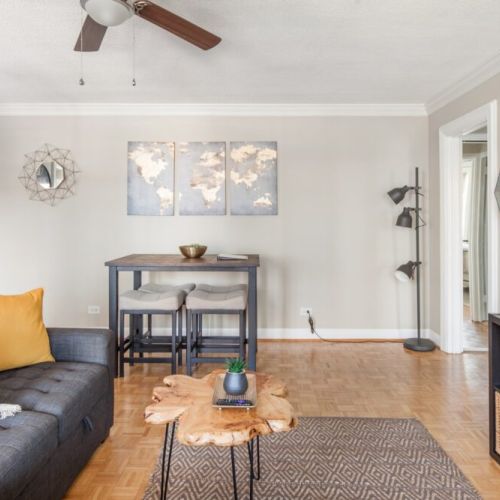Living space with the dining area