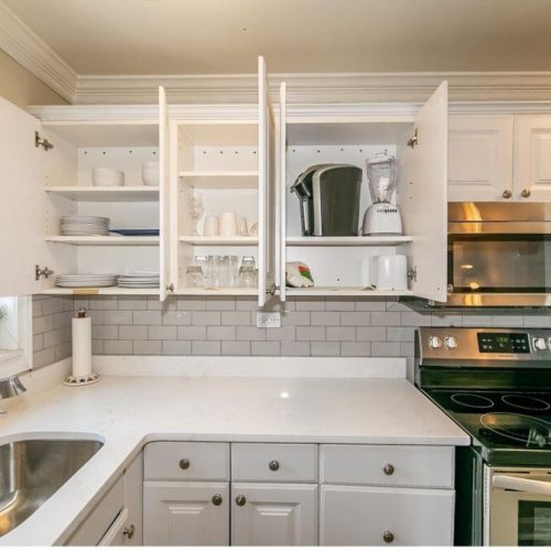 Fully stocked cabinets