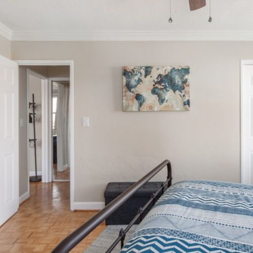Bedroom with a smart TV - King Bed