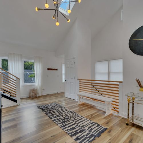 Staircase up to top floor