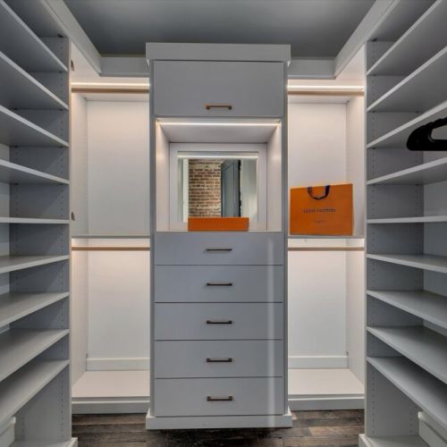 Walk in Master Closet - Custom Lighting