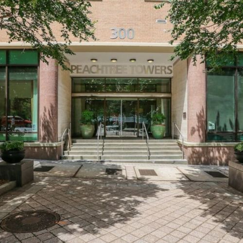 300 Peachtree St. main lobby entrance