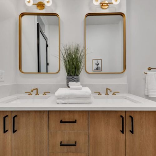 Master Bath - Custom Floating Cabinets