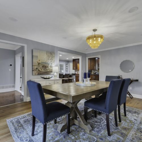 Statement chandelier centerpiece