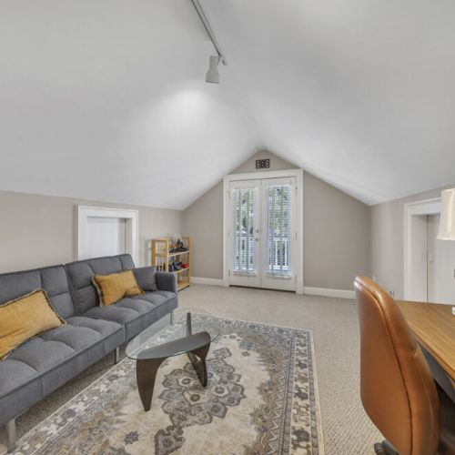 Bedroom 1 - Futon bed and a working desk