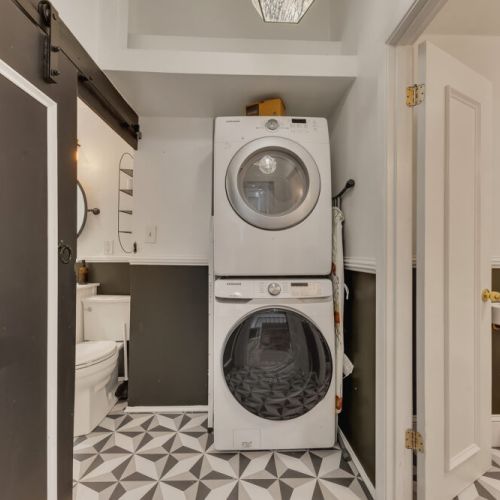 Modern laundry area