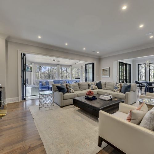 Open-concept living & dining space filled w/ natural light & modern comfort