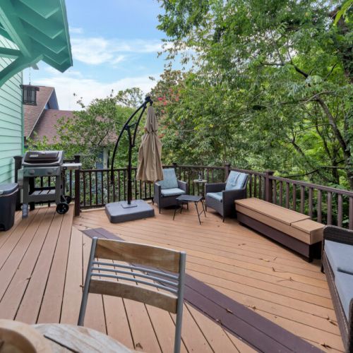 Enjoying the tranquility of this lovely deck.