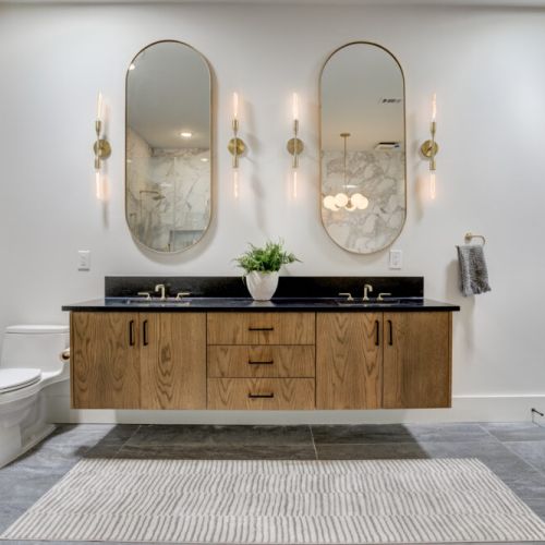 Master Bath - Custom Floating Shelves