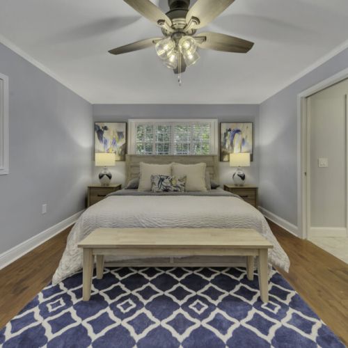 Comfortable king-sized bed.