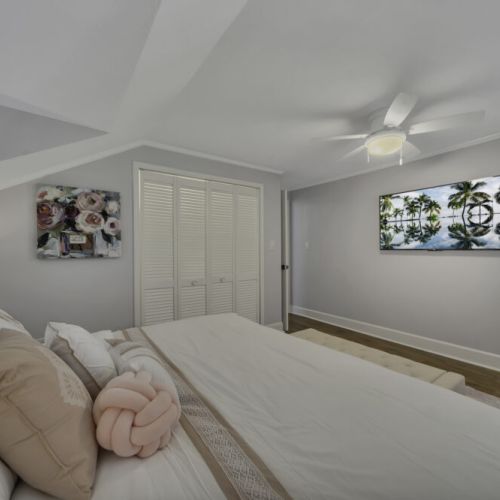 Smart TV mounted on the wall for convenient in-room entertainment