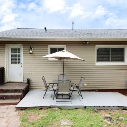 Private back yard deck- Umbrella