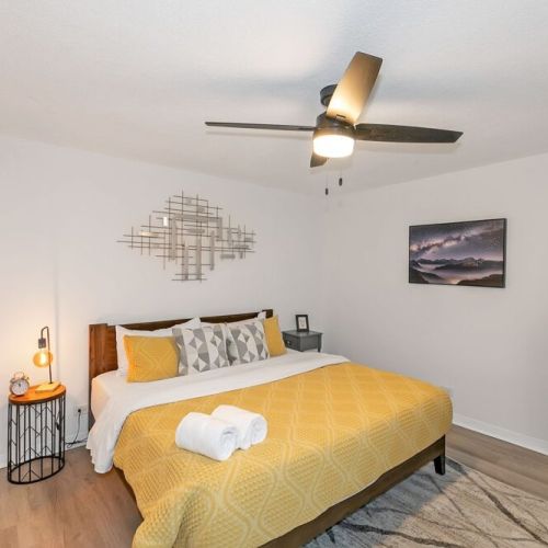 Bedroom with the king-size bed