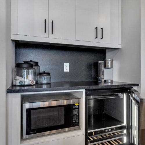 Coffee Bar - Keurig / Wine Fridge