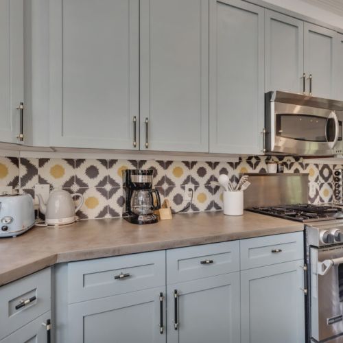 globe chandelier bring so much personality to the space.