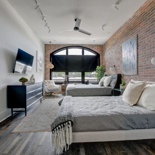 Second Bedroom - 55 inch Smart TV and Ceiling Fan