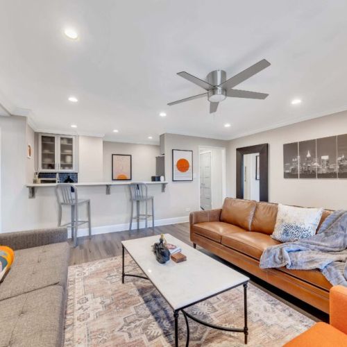 Living Room - Top Grain Leather Sofa