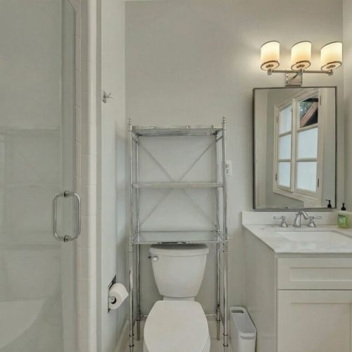 Bedroom 2 - Functional storage shelves for essentials
